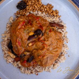 Frango Marroquino às Especiarias com Lentilhas ao Curry