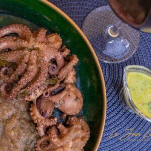 Polvo a Provençal Marinado ao vinho Branco